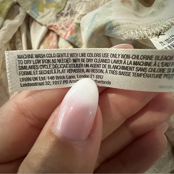 Free People Floral High Low Dress in Pink and Cream - Picture 14 of 16